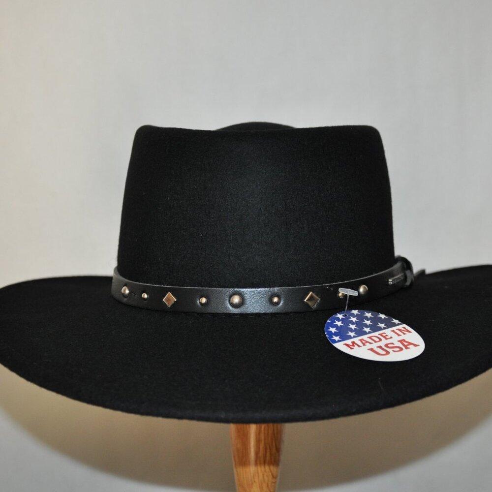 Stetson Black Hawk Wool Hat - Picture 2 of 6
